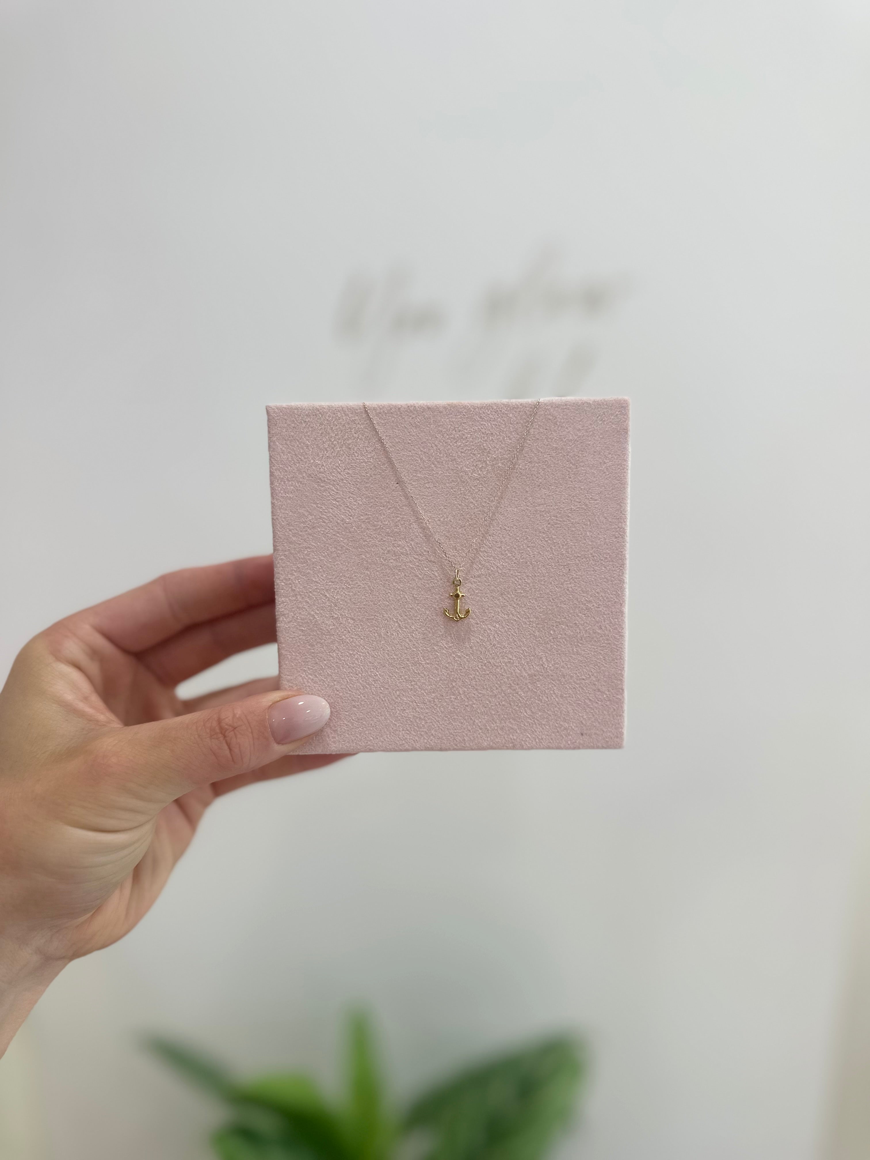 9ct Gold Anchor Necklace