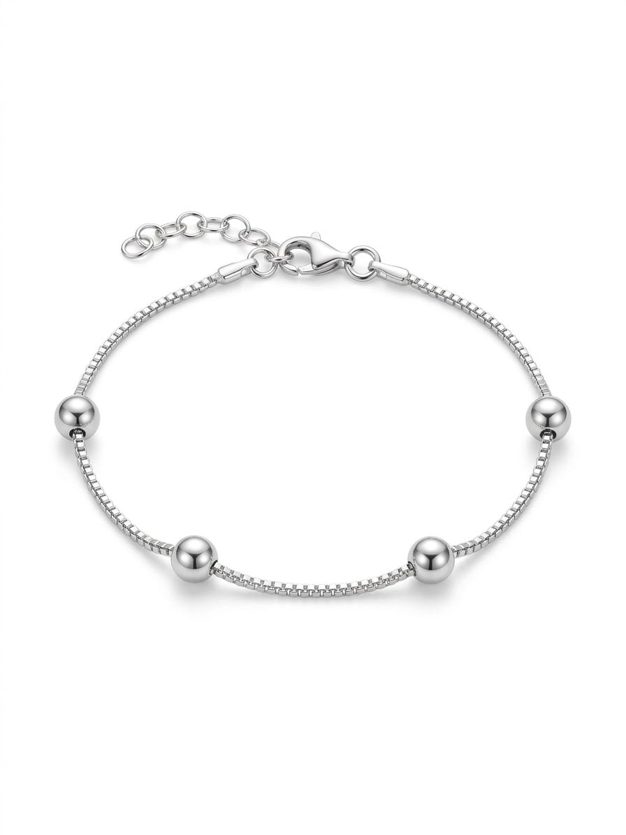 Madison Sterling Silver Medium Ball Bracelet