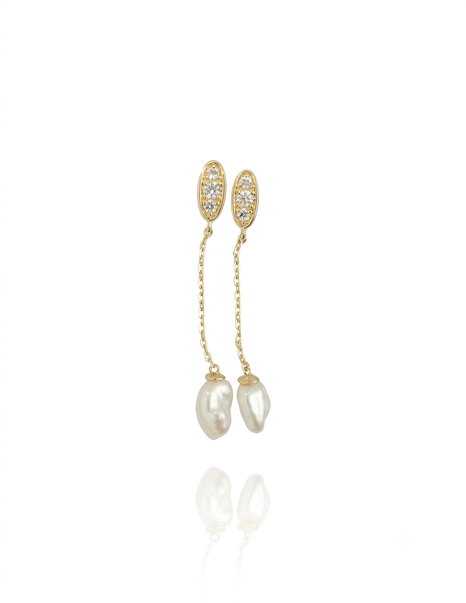 Eden 9ct Drop Pearl Earrings