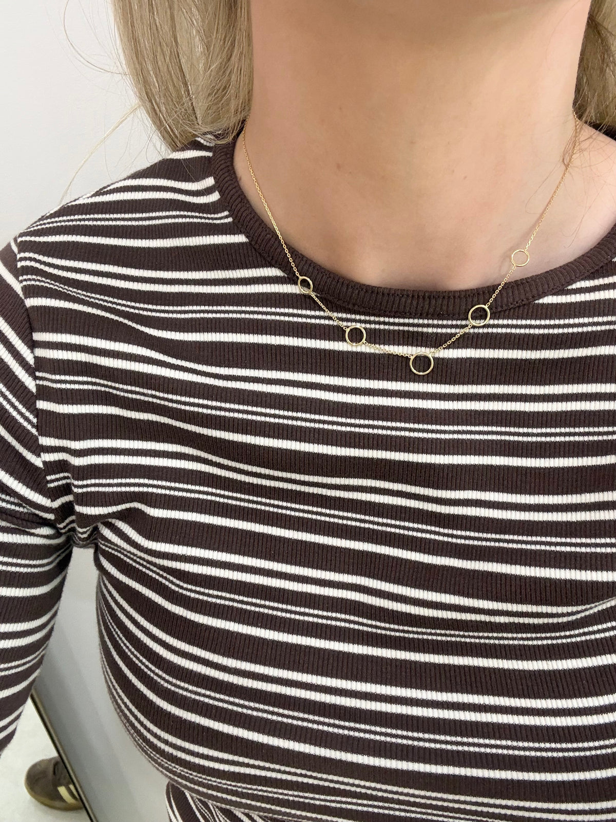 Colette Gold Plated Open Circle Necklace