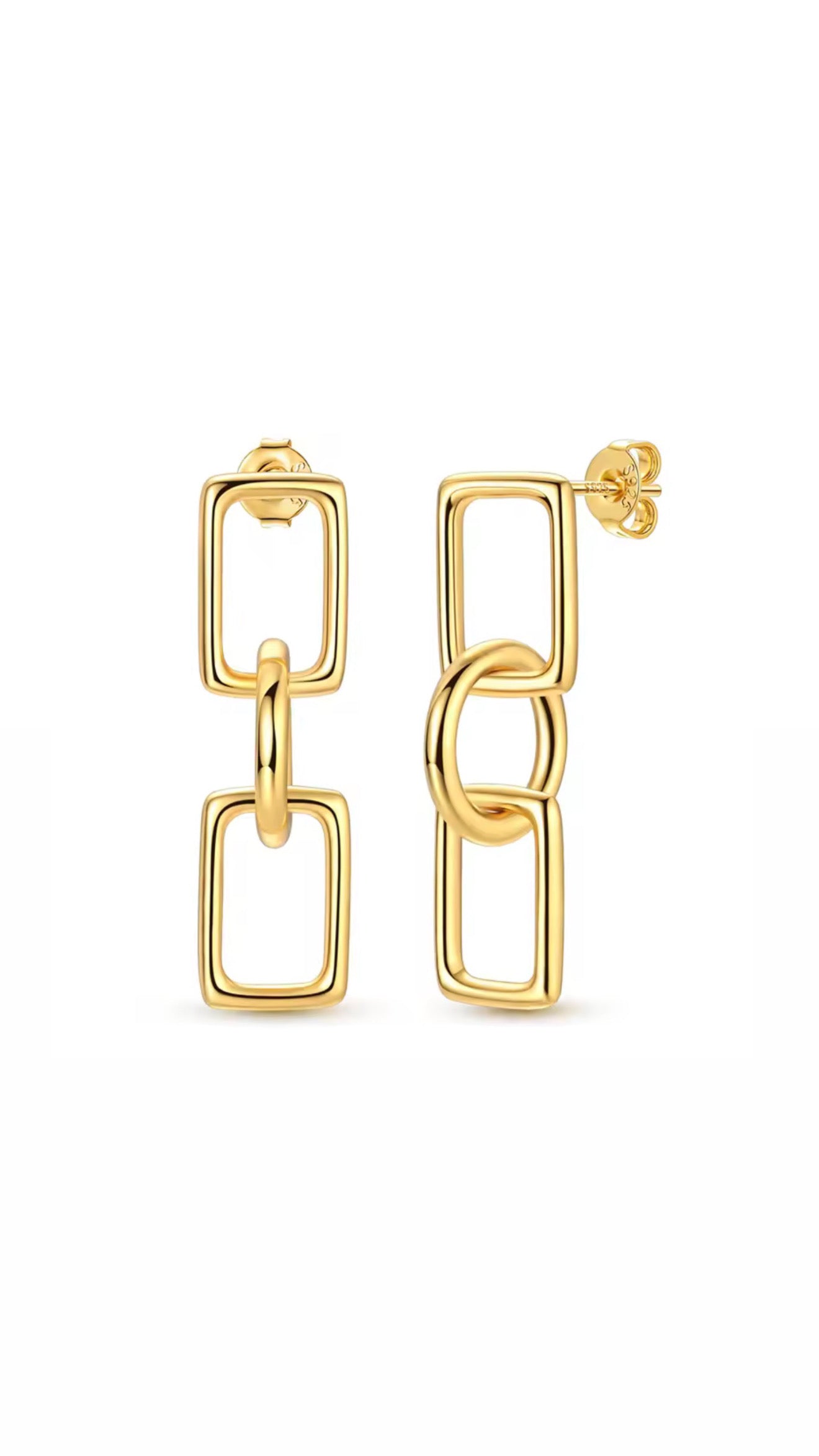 Bertie Gold Plated Drop Earrings