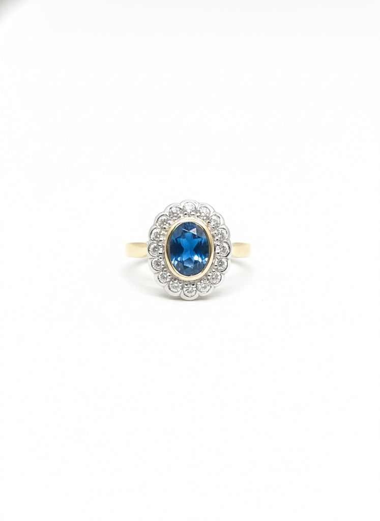 London Topaz & Diamond Ring
