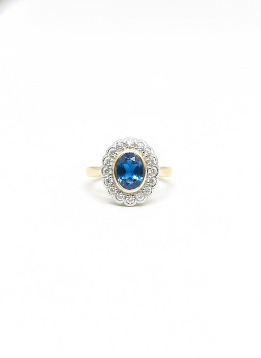 London Topaz & Diamond Ring