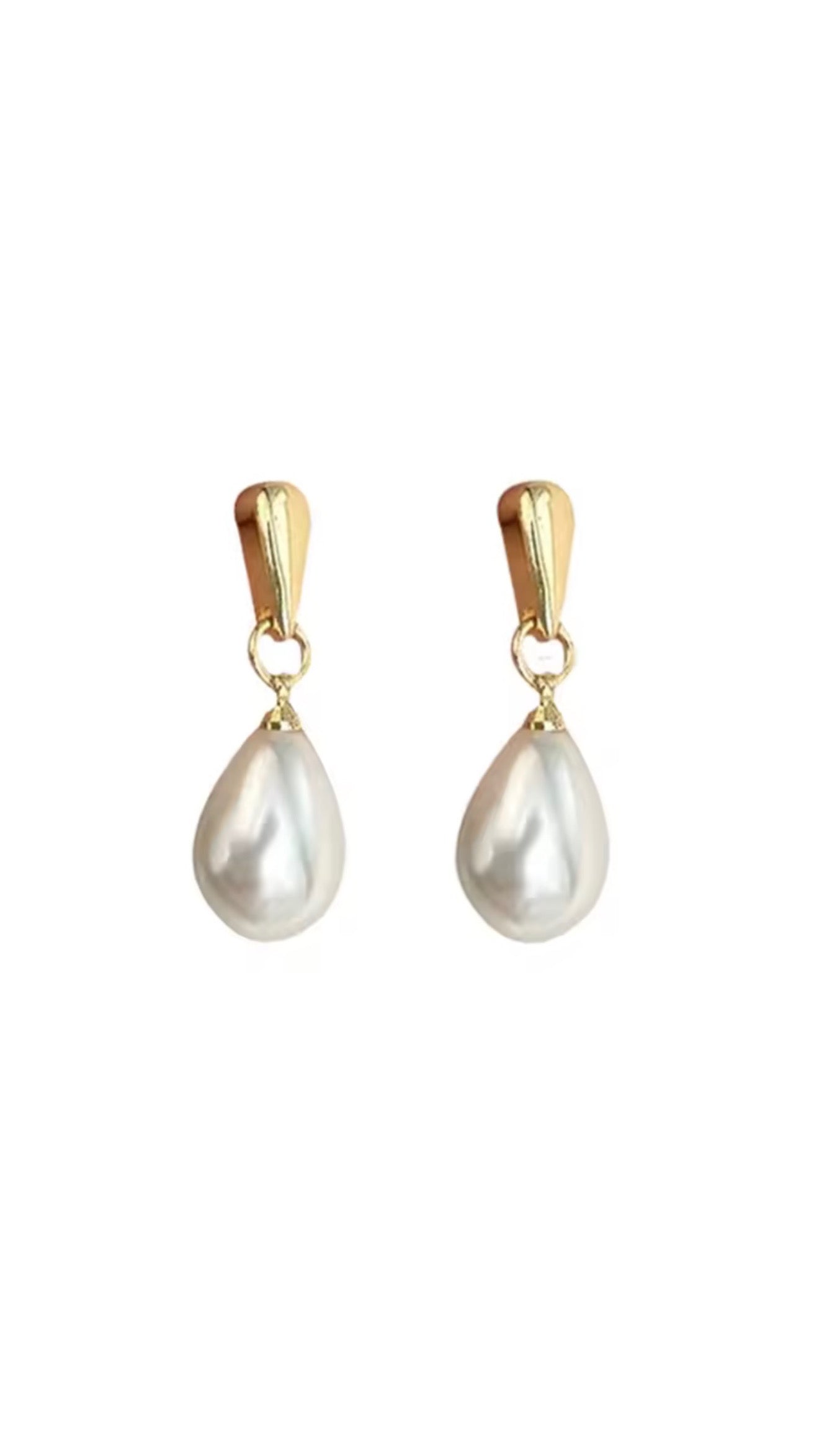 Inka Gold Plated Pearl Drop Earrings