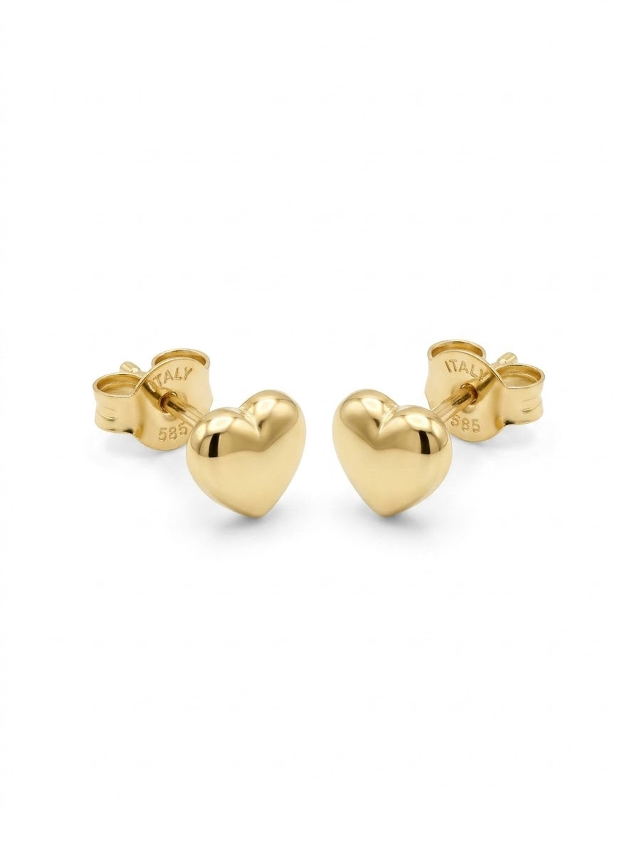Gold Plated Heart Earrings