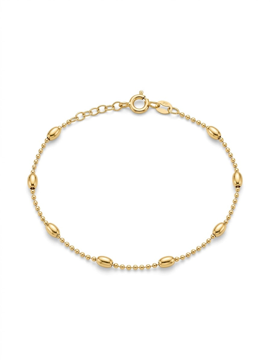Alva Gold Plated Popcorn Bracelet
