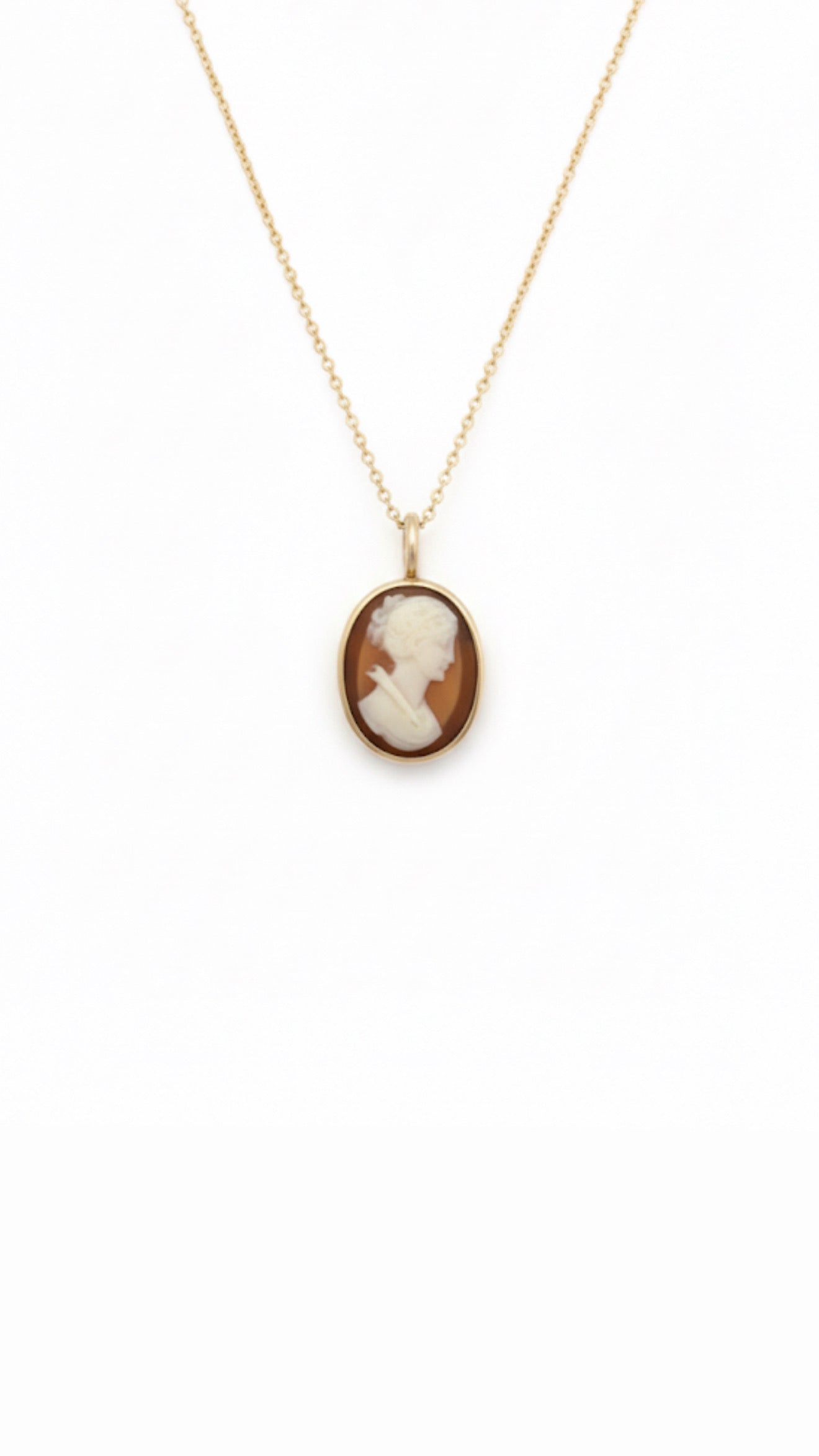 9ct Antique Edwardian and Shell Cameo Necklace