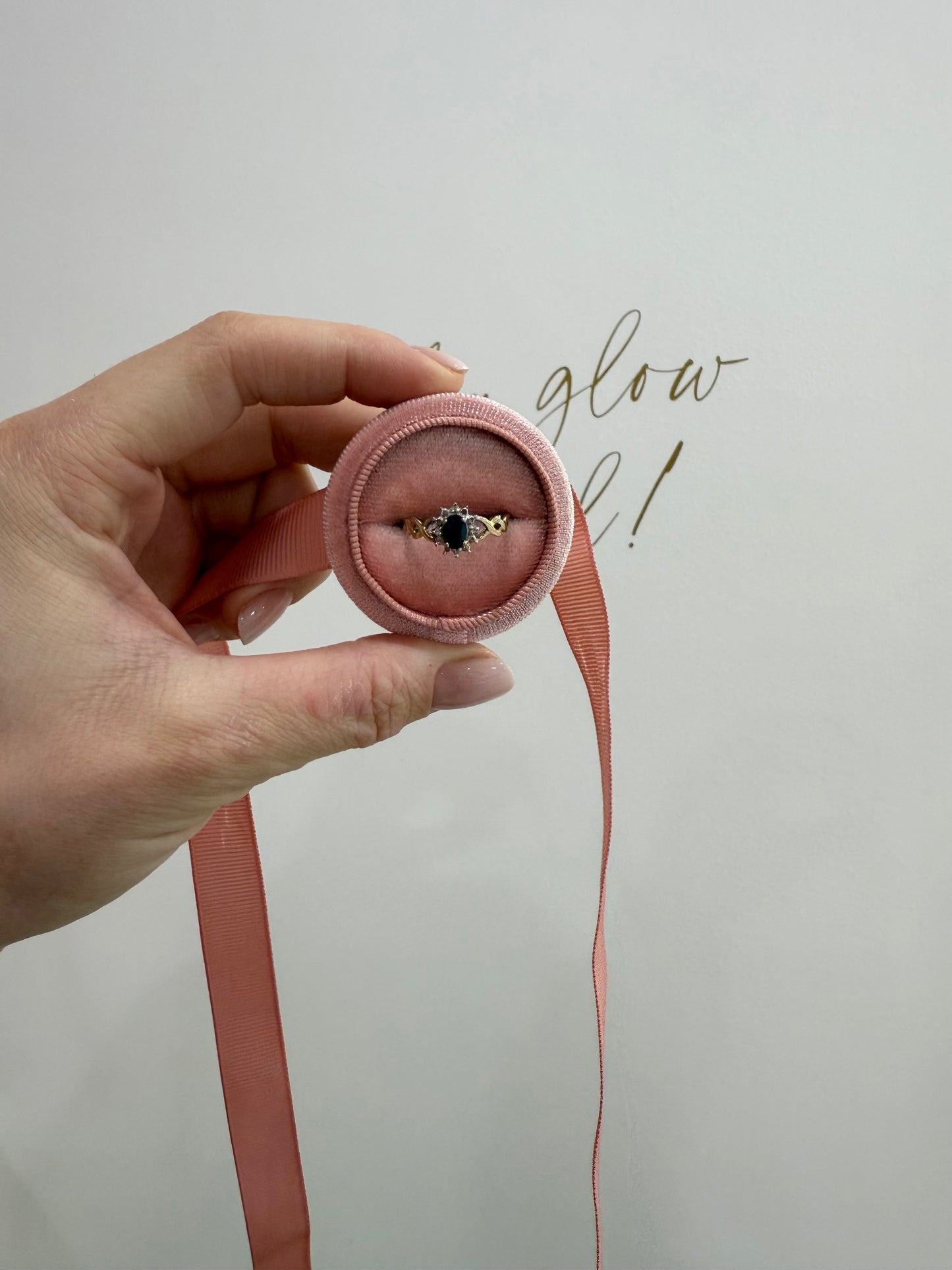 9ct Gold Sapphire & Diamond Cluster Ring