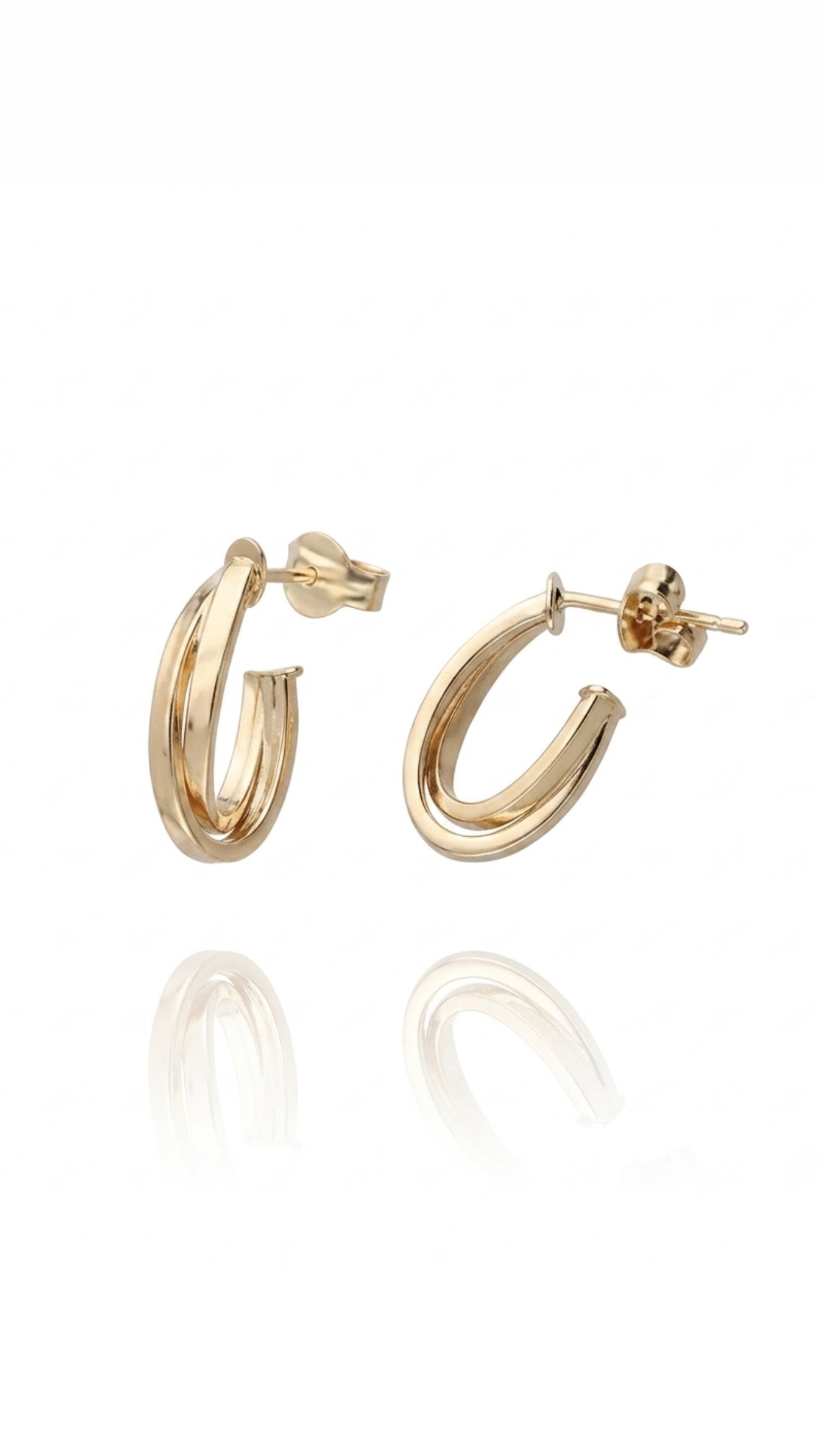 Olga 9ct Gold Medium Hoops