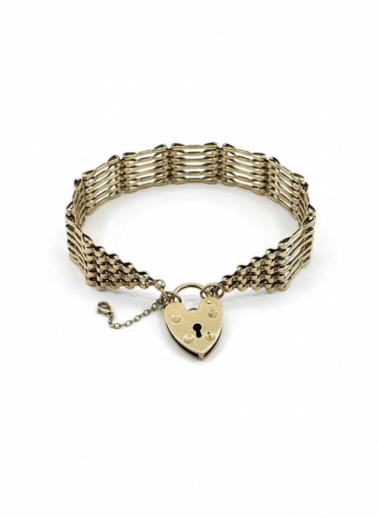 9ct Gold Gate Vintage Bracelet