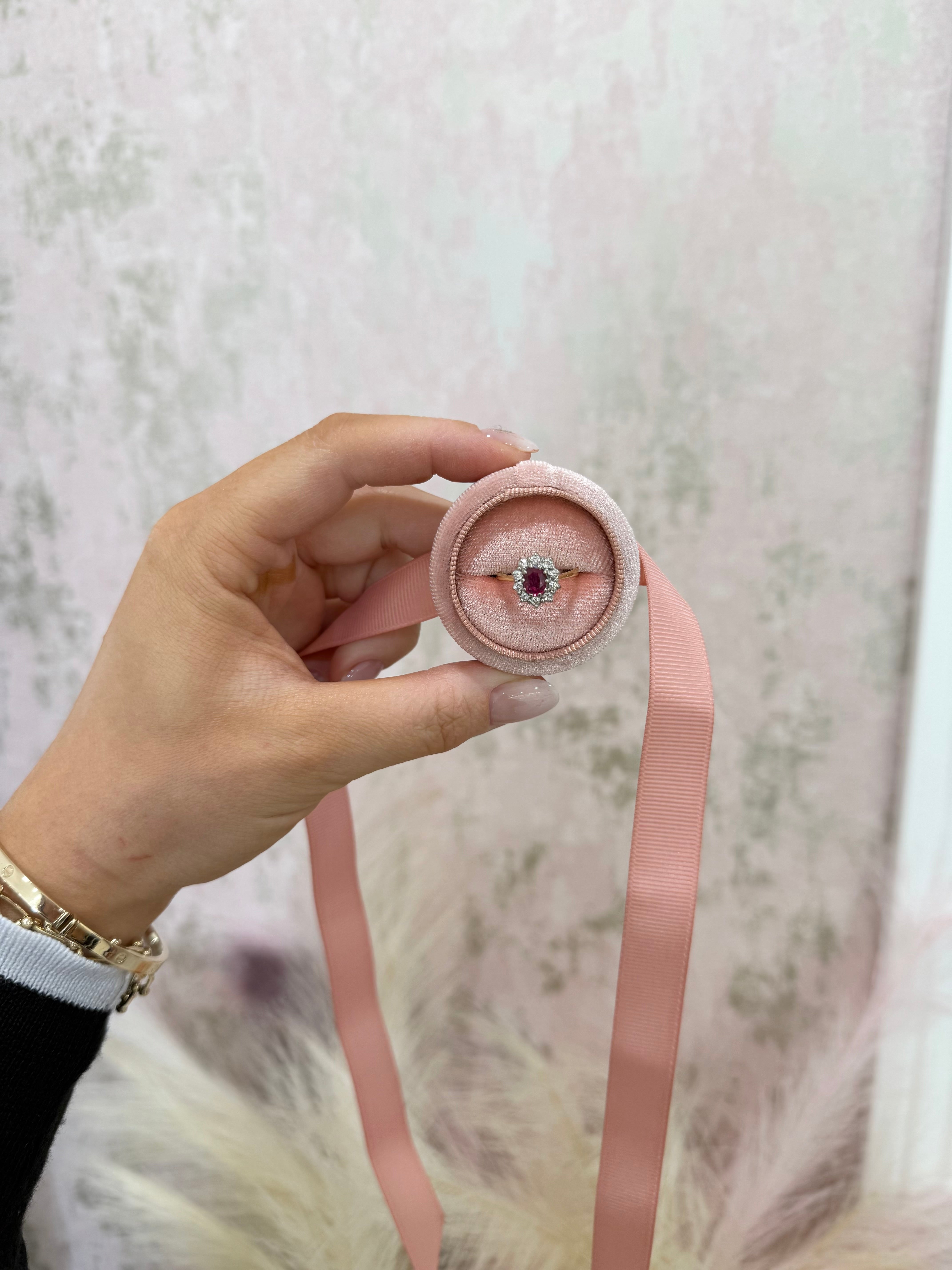 18ct Ruby & Diamond Cluster Ring