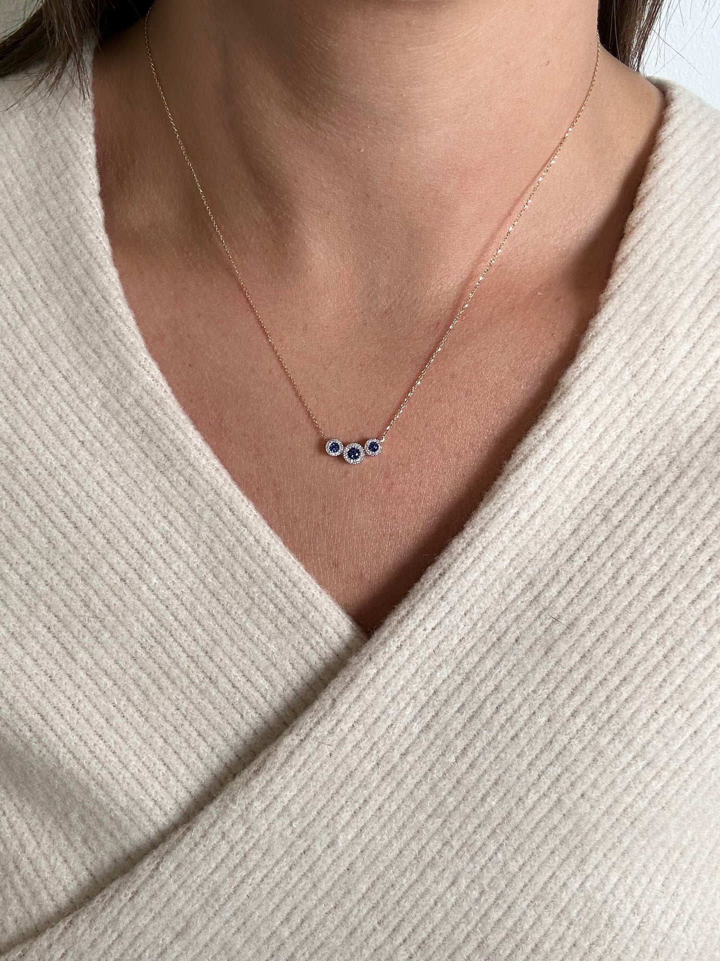 Sapphire & Diamond Necklace