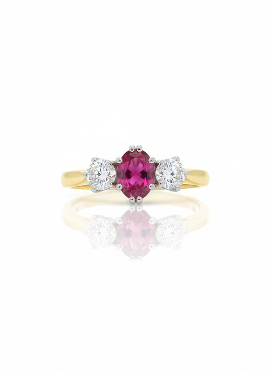 18ct Ruby & Diamond Ring