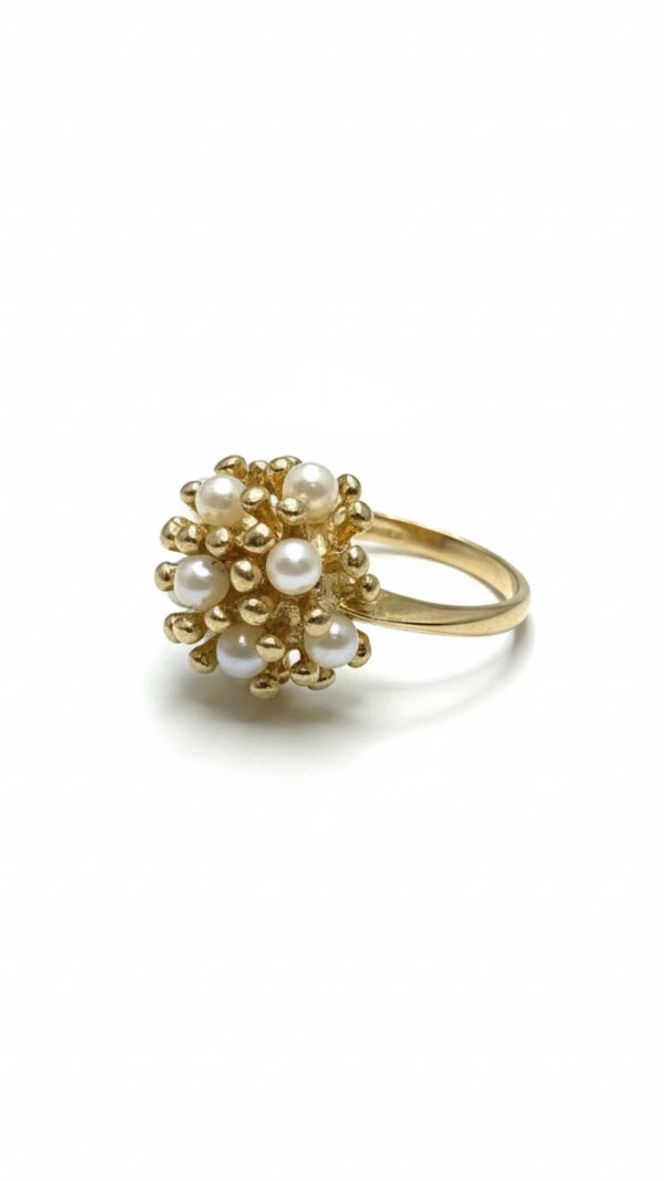 9ct Gold Pearl Cluster Ring
