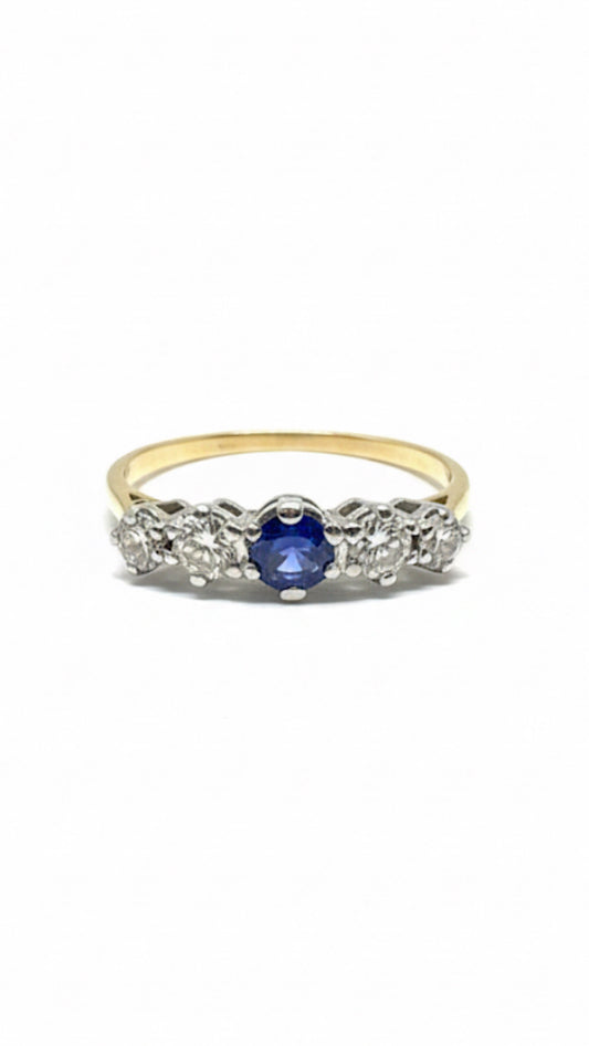 18ct Gold Sapphire & Diamond Ring