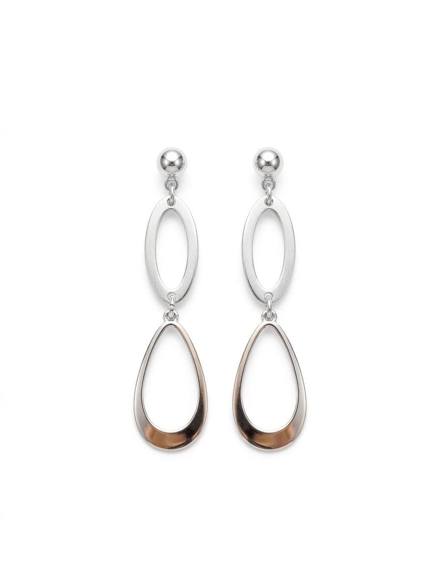 Saz Sterling Silver Drop Earrings