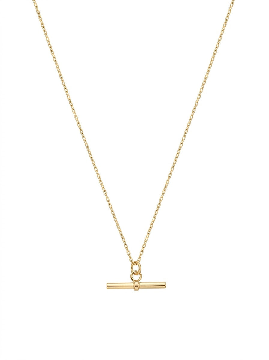 Amanda 9ct Gold T Bar Necklace