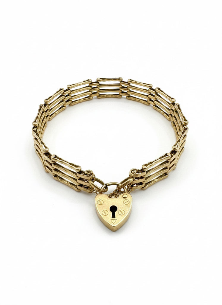 9ct Gold Gate Vintage Bracelet