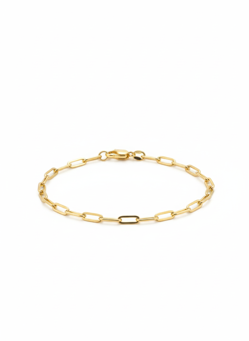 9ct Gold Paperclip Mia Bracelet