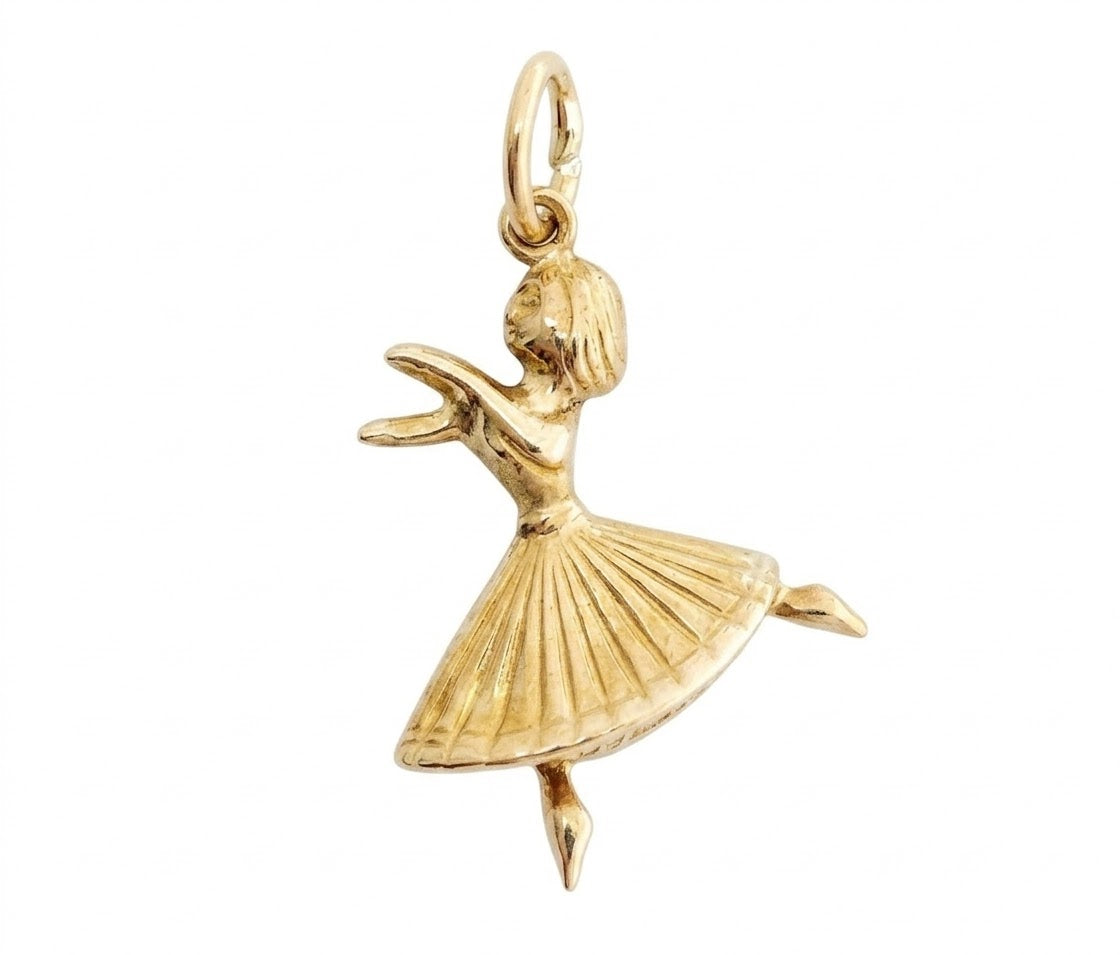 9ct Gold 3D Ballerina Charm