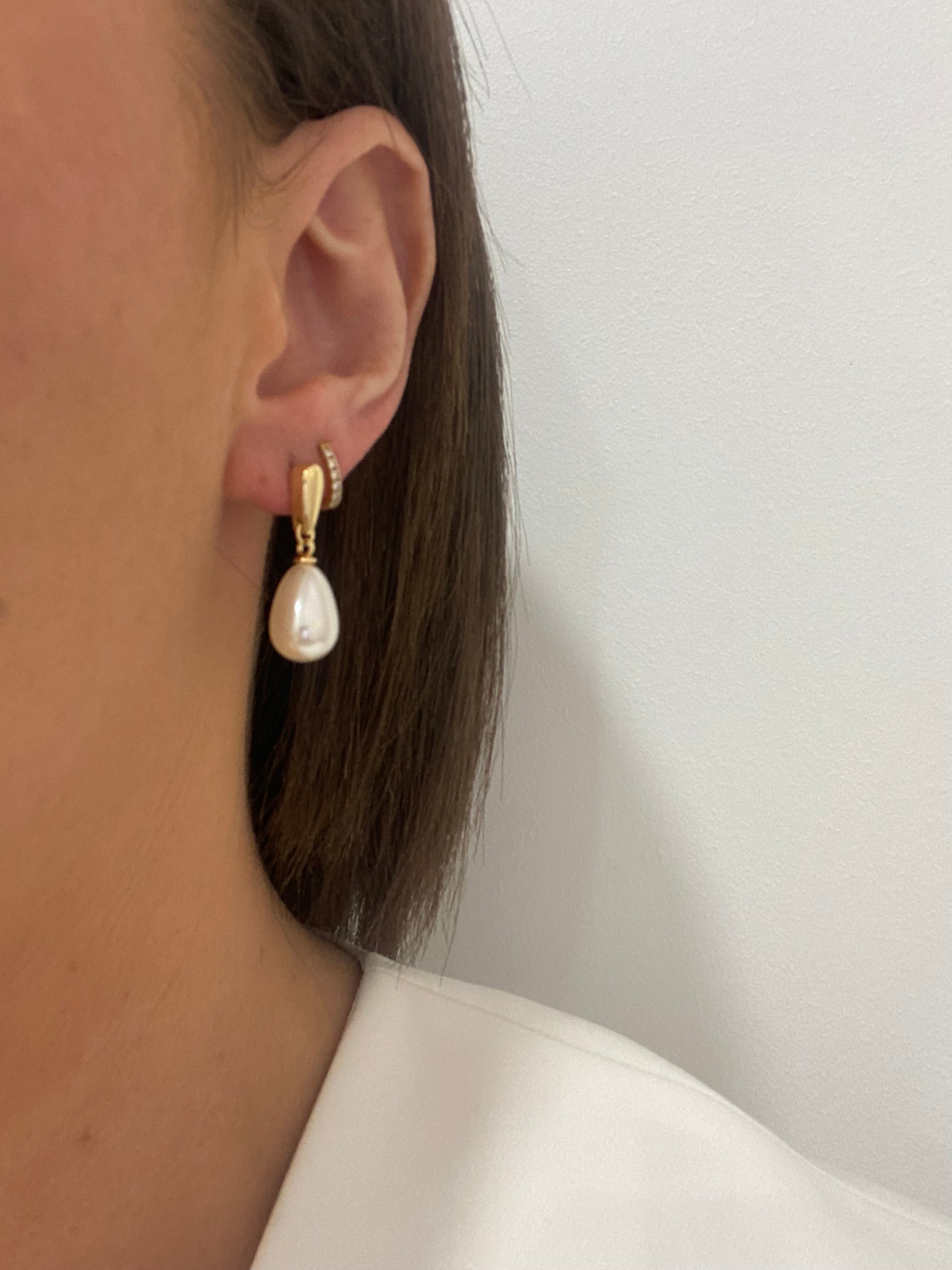 Inka Gold Plated Pearl Drop Earrings