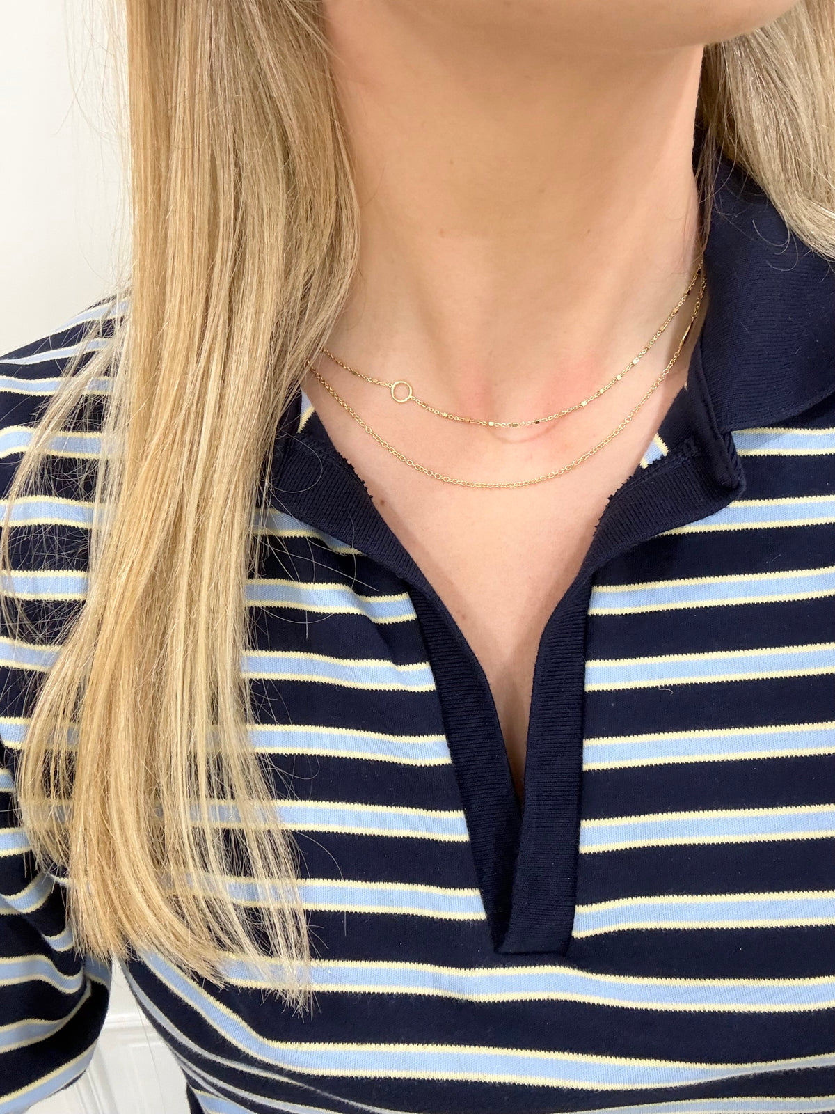 Florence Gold Plated Double Stranded Necklace
