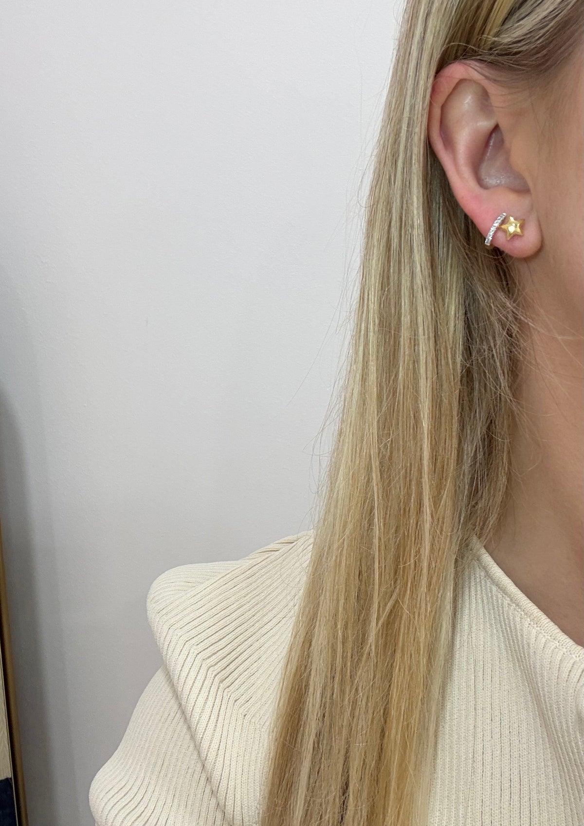 Gold Plated Star Stud Earrings