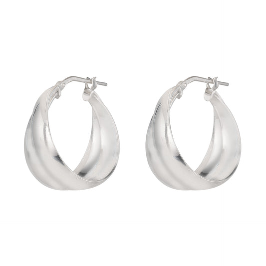 Silver Double Hoop