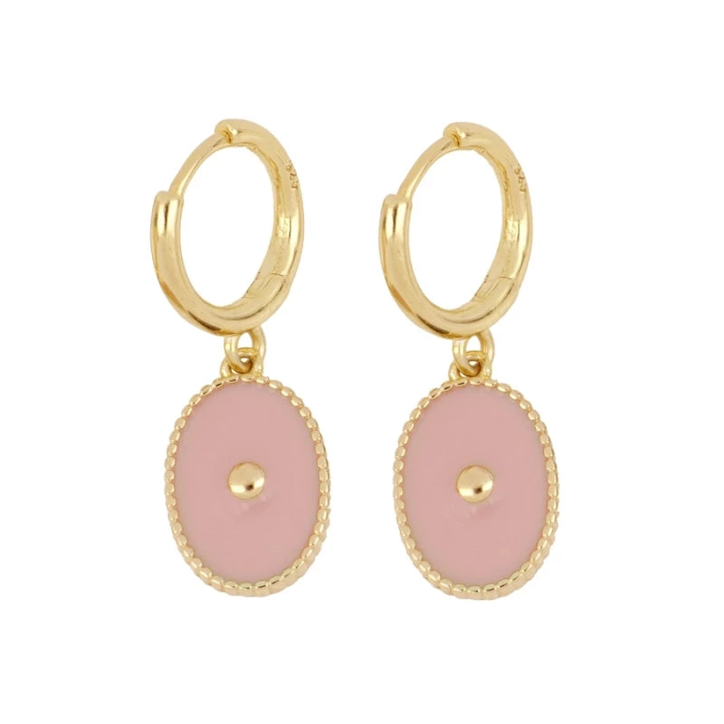 Nora Gold Plated Enamel Earrings