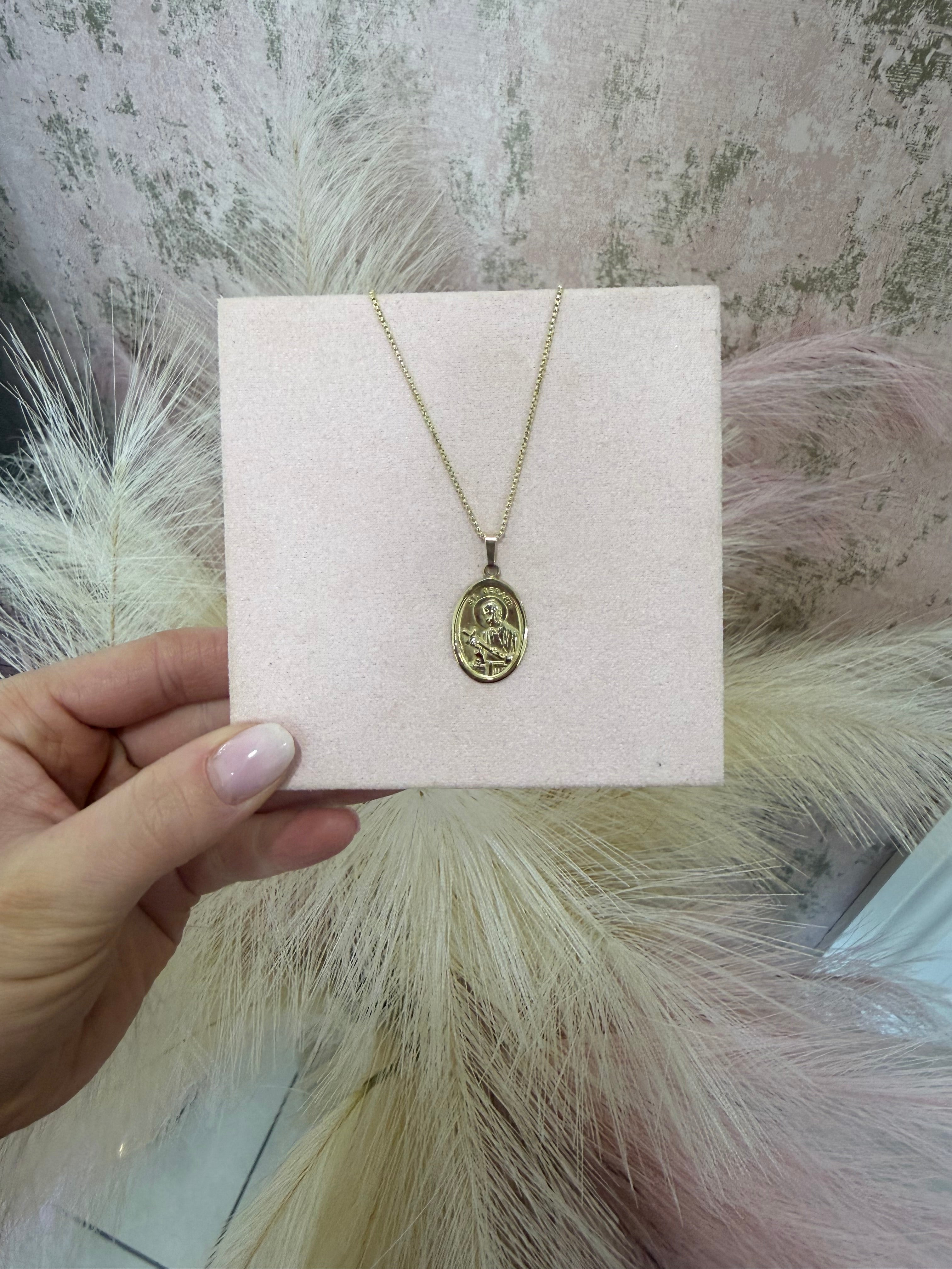 9ct St Gerard Medal Necklace