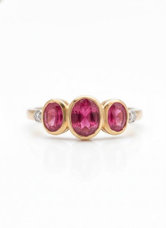 9ct Ruby & Diamond Ring