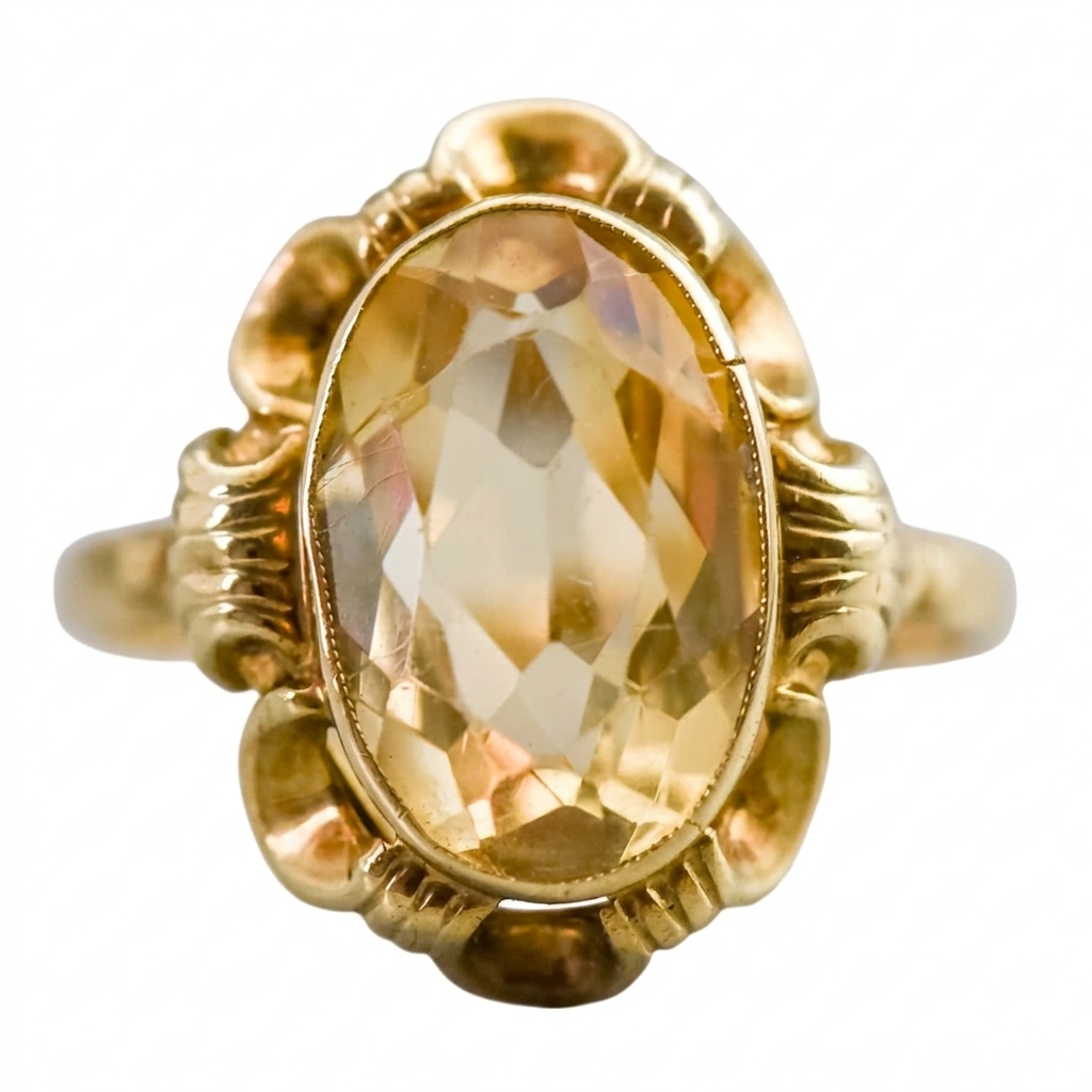 8ct Gold Citrine Ring