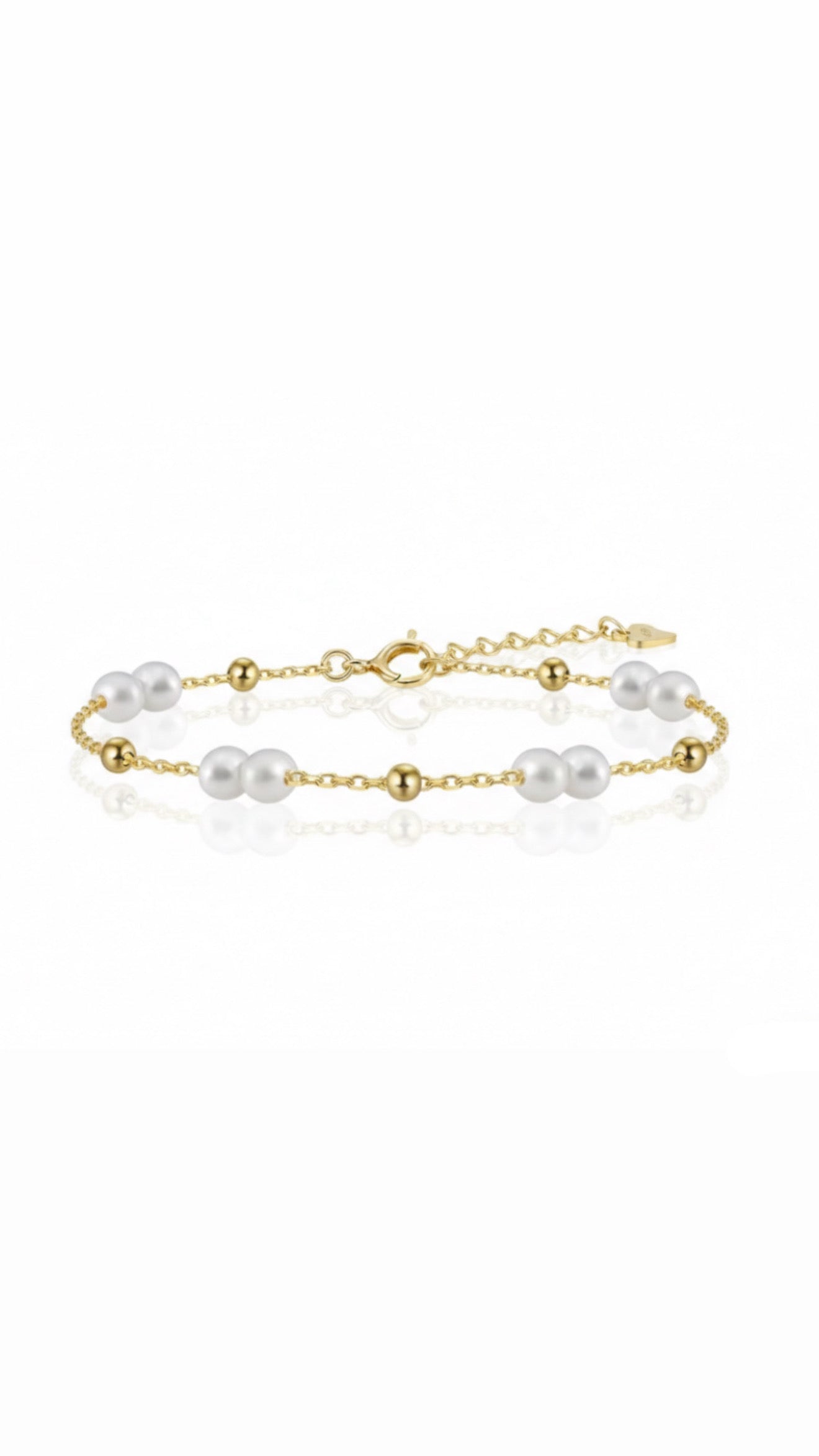 Mila Gold Plated Pearl Bracelet
