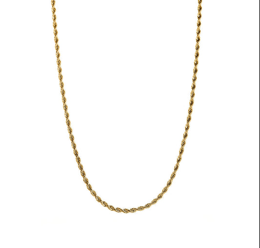 9ct Gold Small Rope Necklace