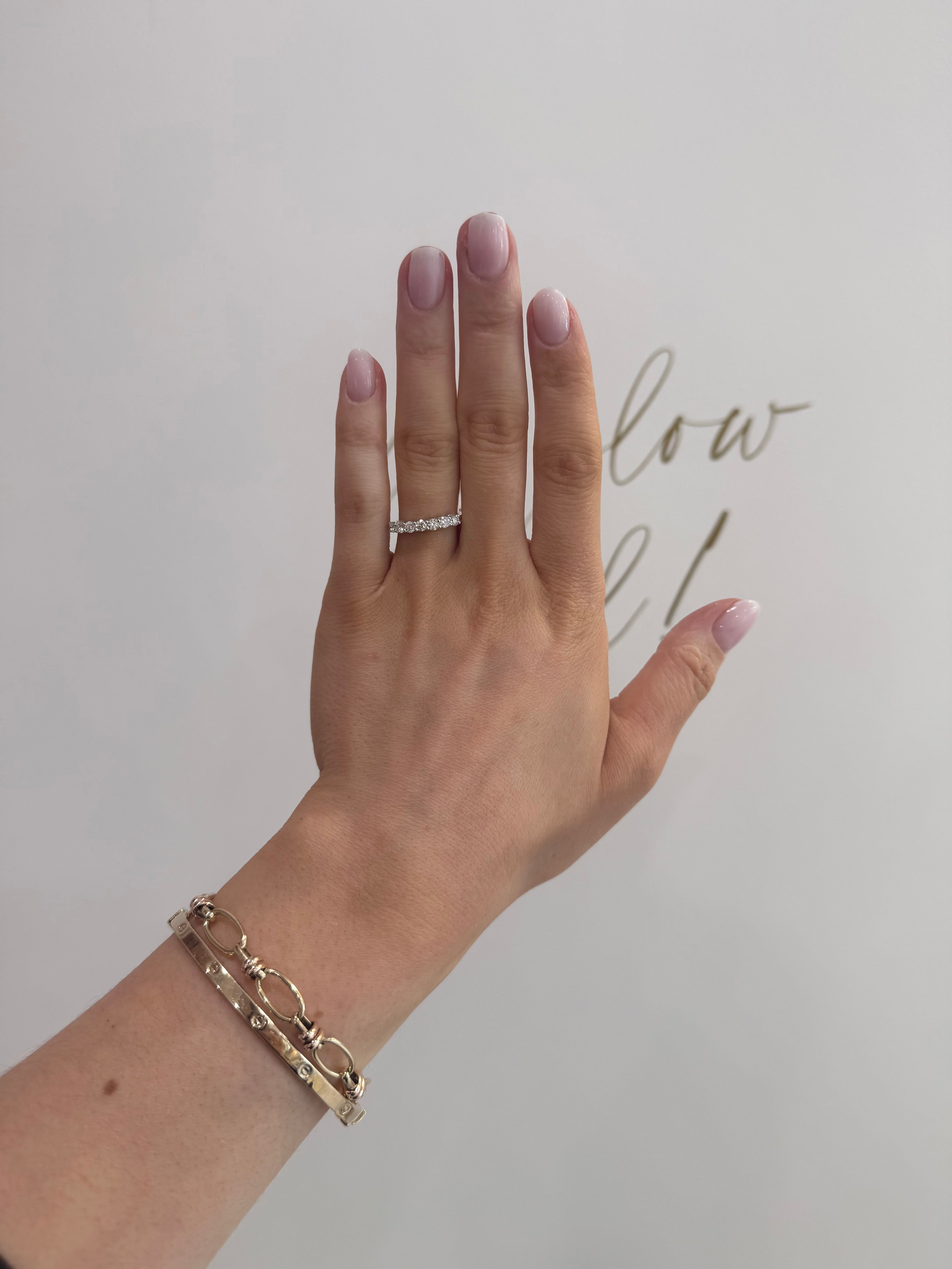 9ct 7x Stone Lab Diamond Ring