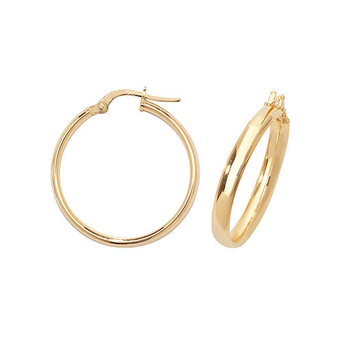 9ct Gold Large Hoop Earrings