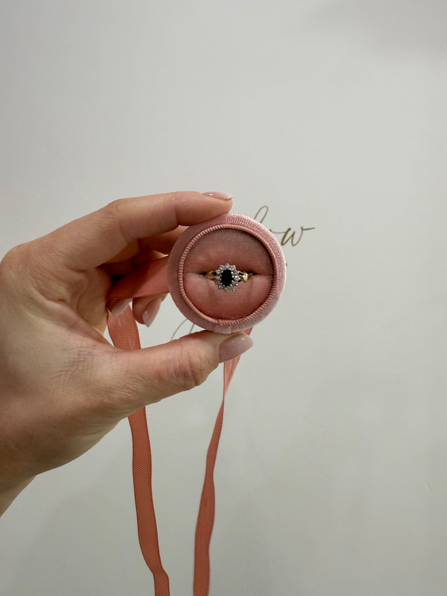 9ct Gold Sapphire & CZ Cluster Ring