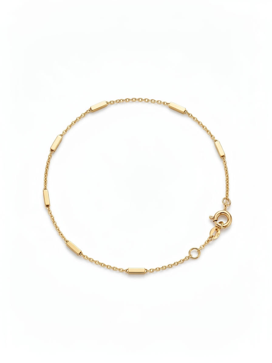 9ct Gold Sparkle Bar Bracelet