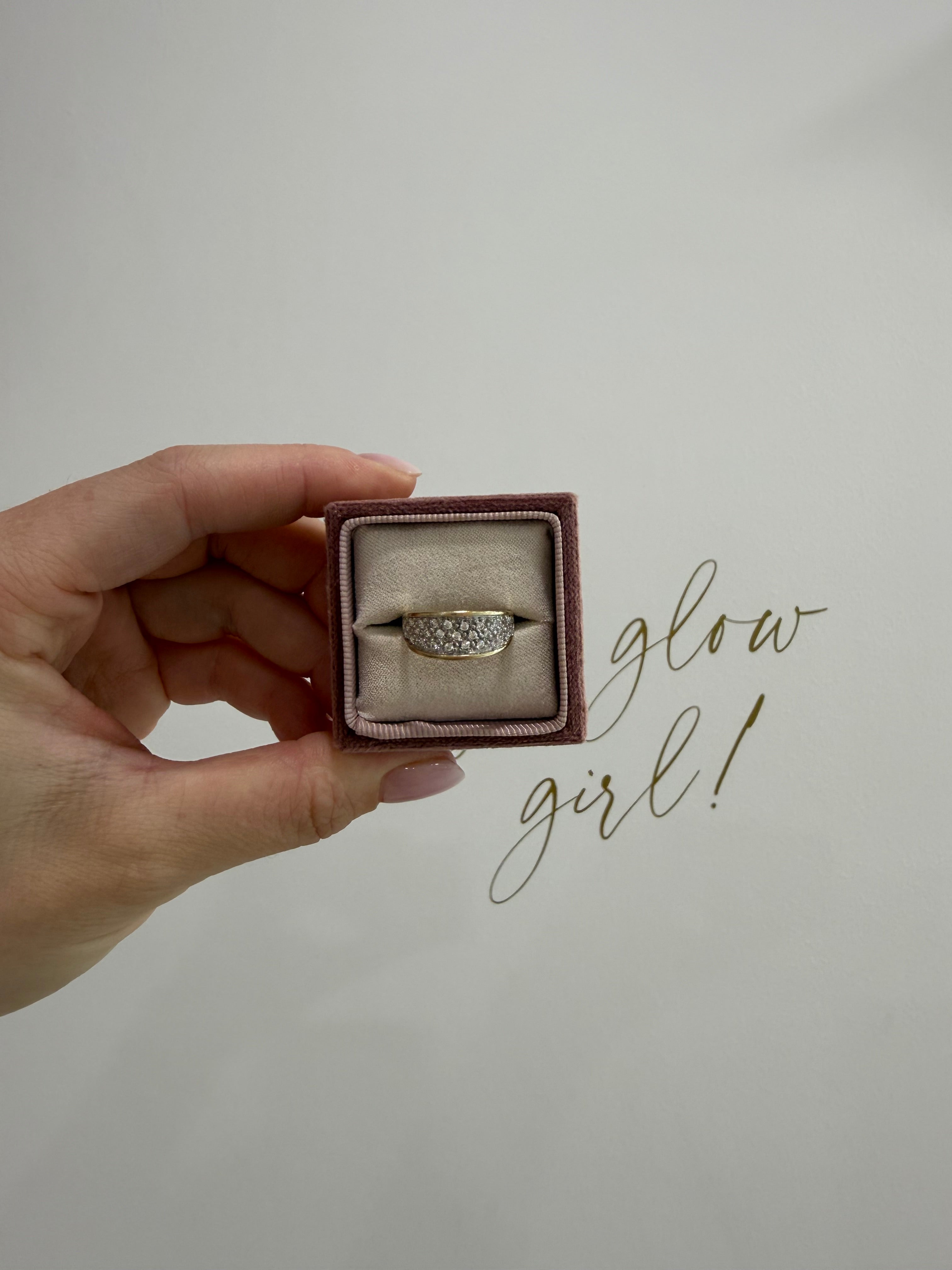 9ct Gold Cz Cluster Ring