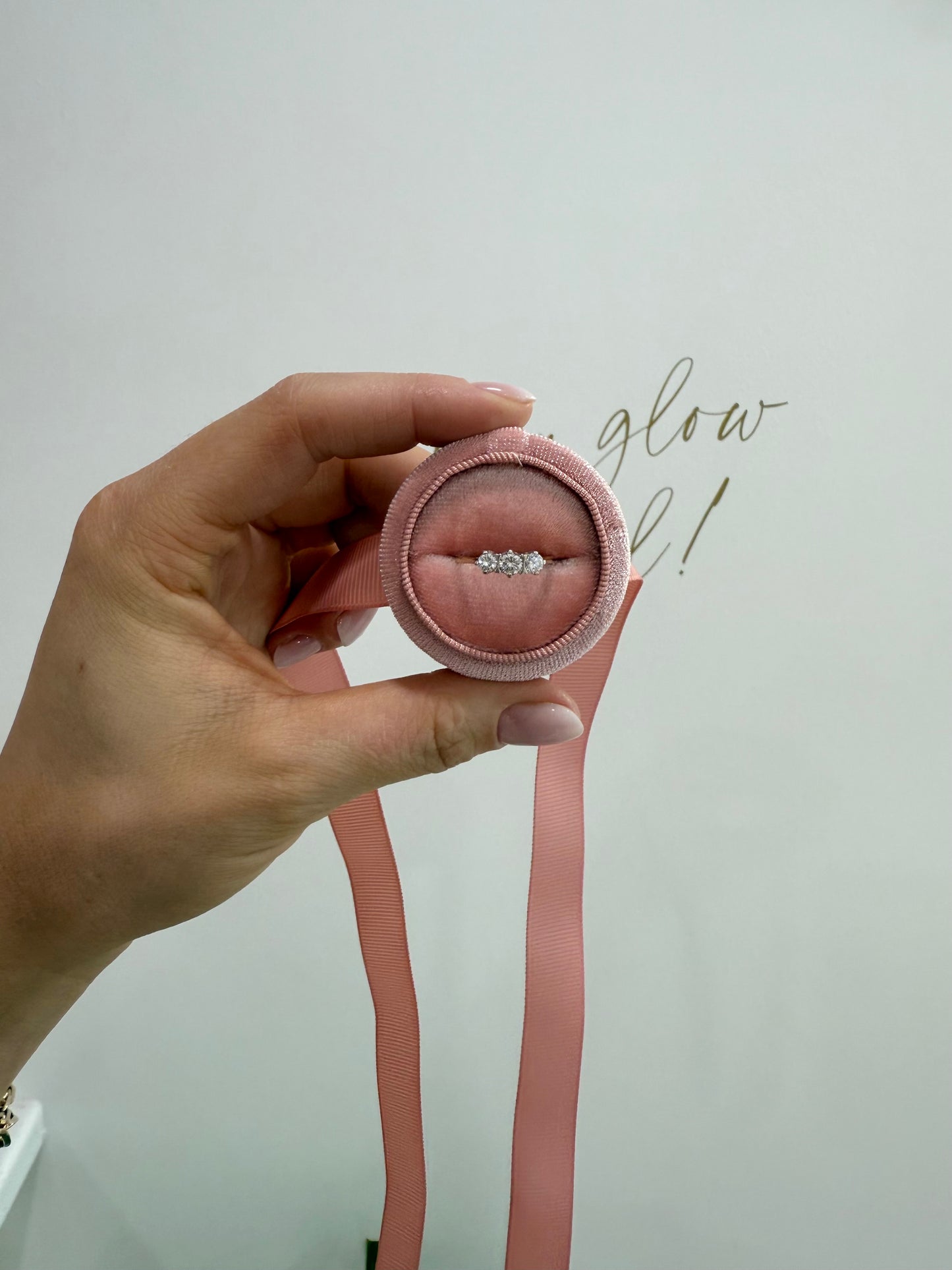 9ct Gold and CZ Trilogy Ring