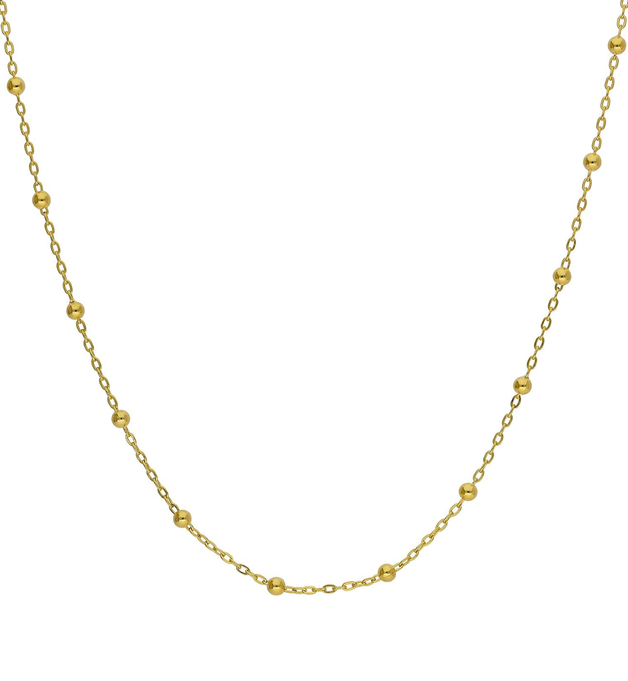 Diamond Cut Rosary Ball Necklace