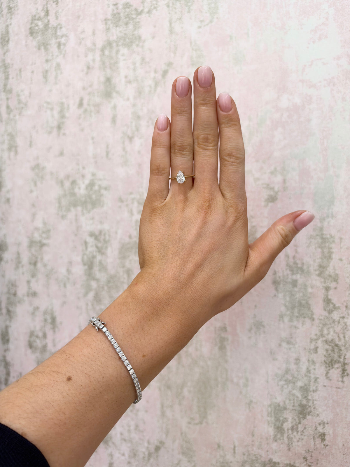 9ct Gold Pear Cz Promise Ring