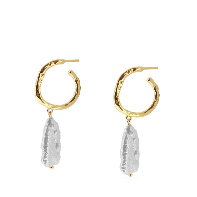 Adeline Gold Plated Pearl Earrings