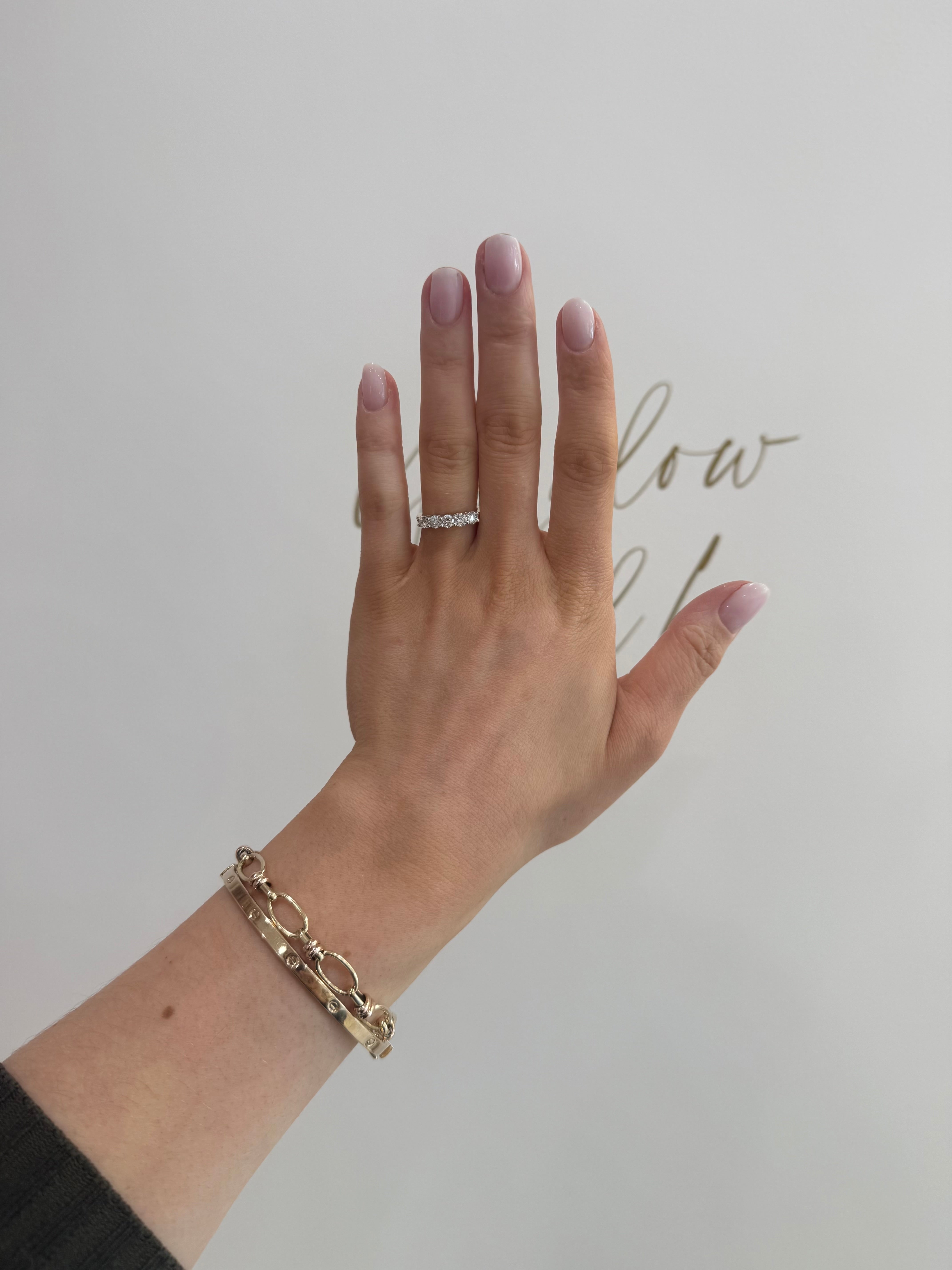 9ct Gold 5x Stone Lab Diamond Ring