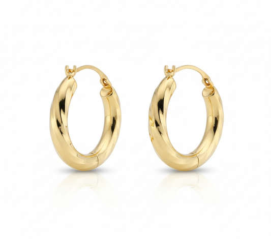 10ct Gold Twist Hoops
