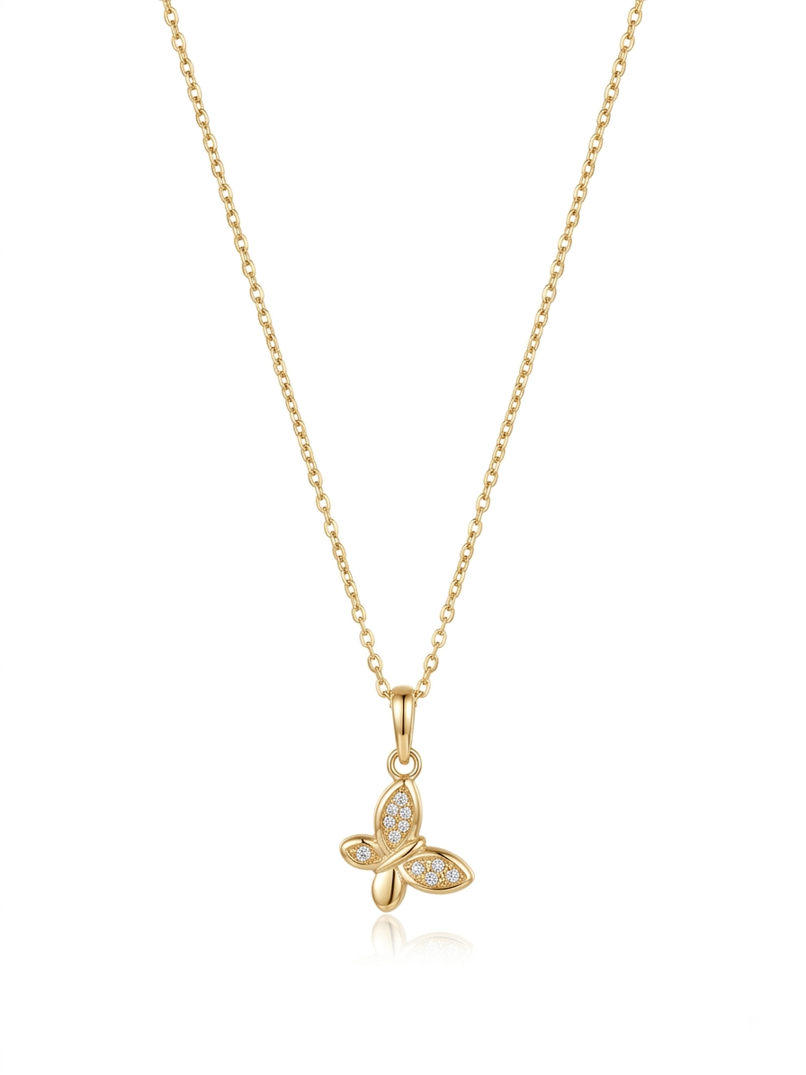 Bella 9ct Gold Butterfly Necklace