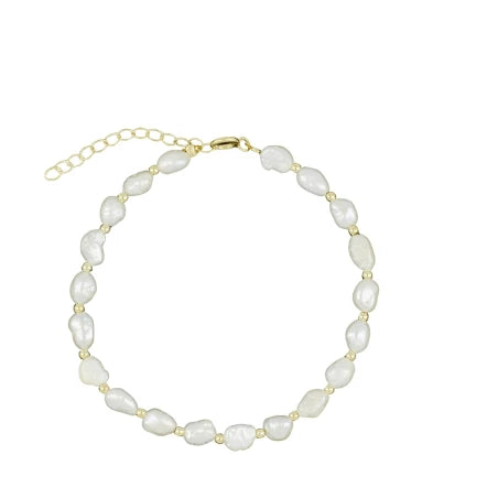 Sienna Gold Plated Baroque Pearl Bracelet