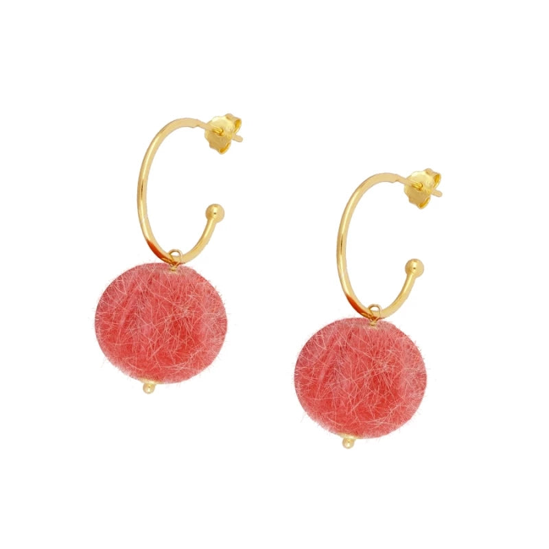 Leela Gold Plated Coloured Ball Earrings