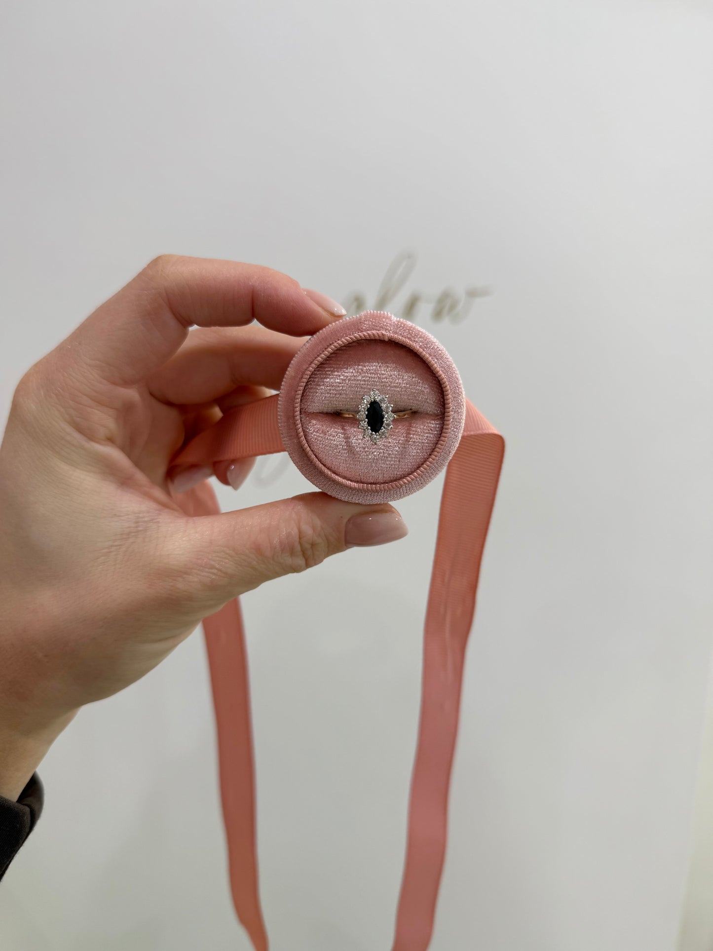 9ct Gold Sapphire & CZ Cluster Ring