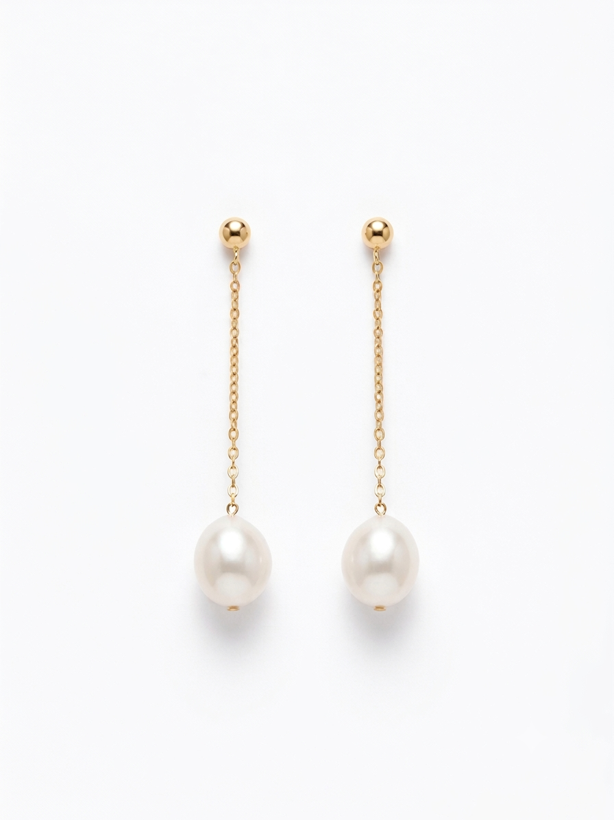9ct Gold Jess Pearl Earrings